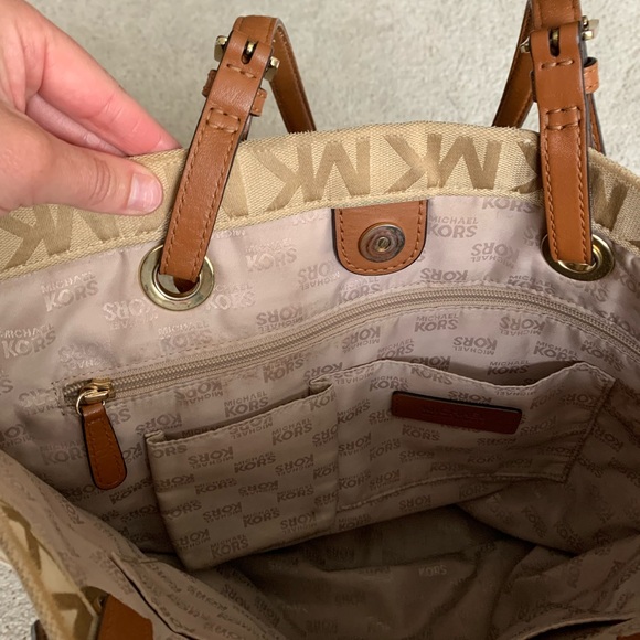 Michael Kors Brown Logo Tote - Picture 10 of 12